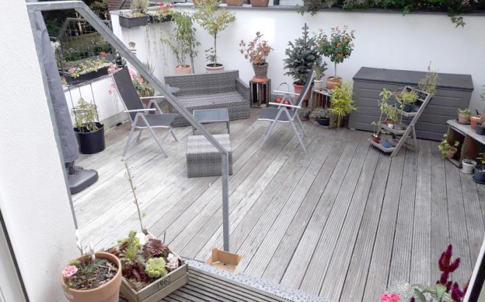 Großzügige Dachterrassen – gefragt im gehobenen Wohnsegment
Balkon im Dachgeschoss